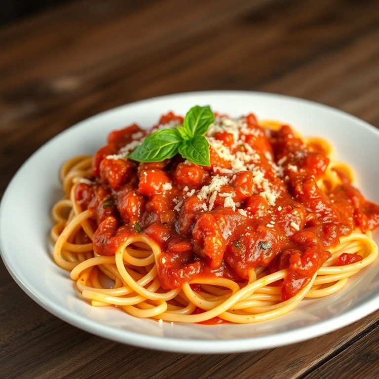 Baharatlı Domates Soslu Makarna