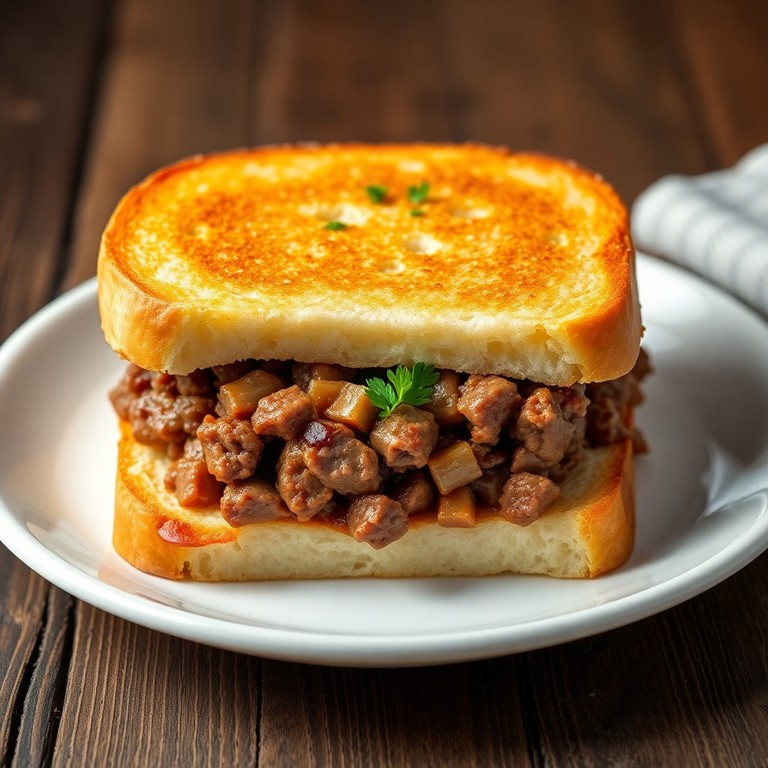 Tosta Crocante de Carne Moída e Manteiga
