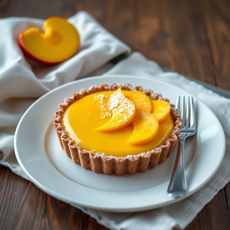 Mango Curd Tart with Whole Wheat Crust