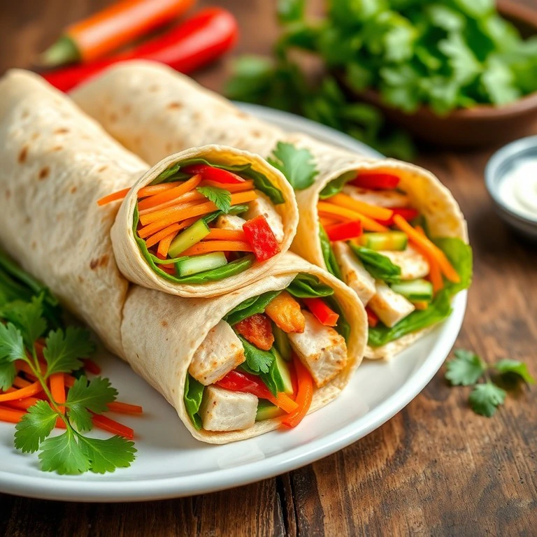 Wraps de Poulet aux Légumes Croquants - Mr. Cook
