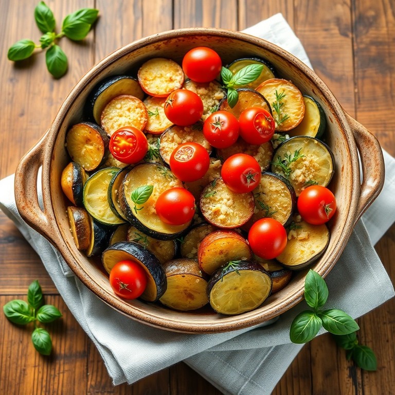Tian di Patate, Zucchine e Melanzane con Pomodorini