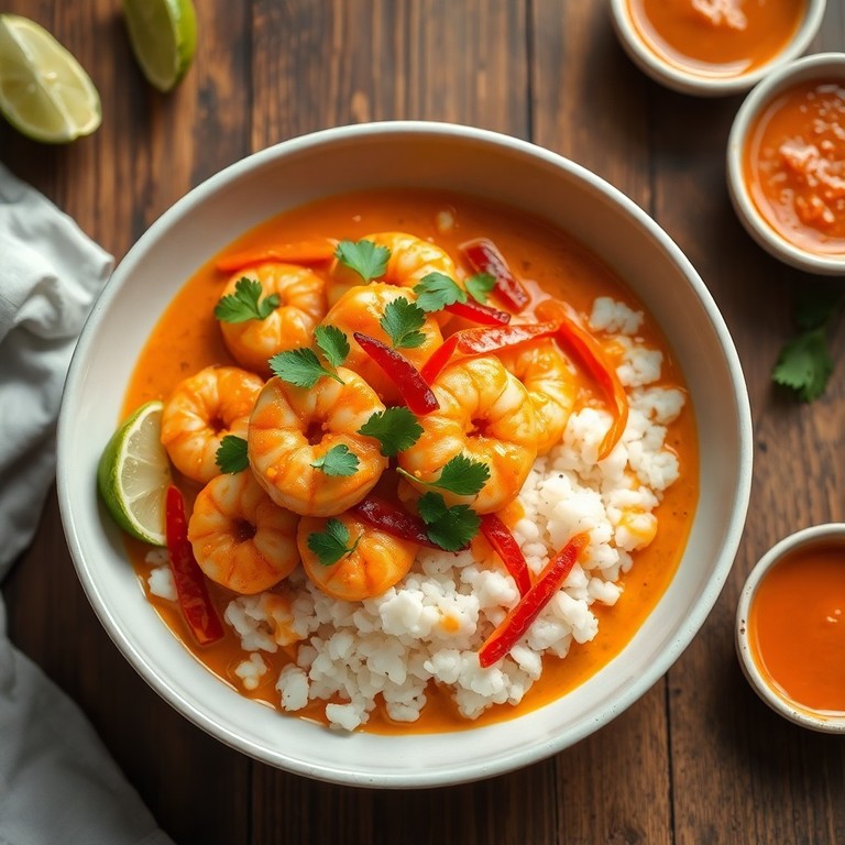 Coconut Curry Shrimp with Cauliflower Rice