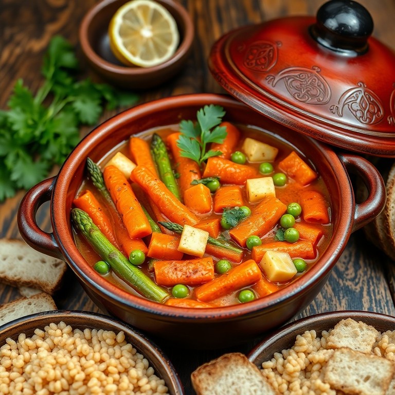 Tajine de légumes printaniers à la marocaine