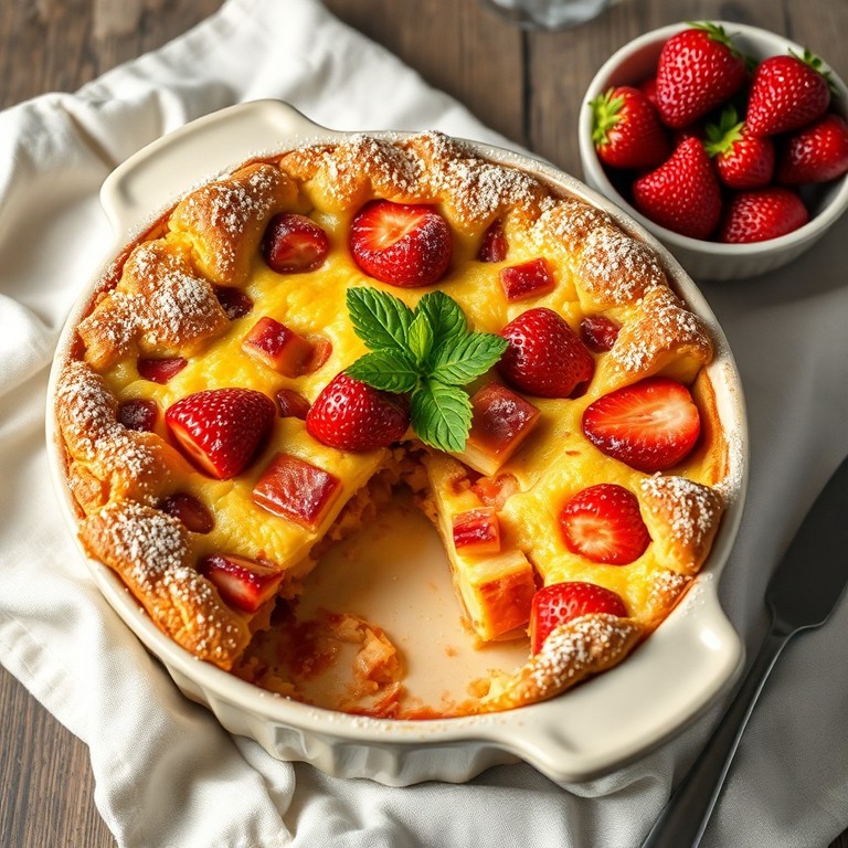 Clafoutis aux fraises et panais rôtis