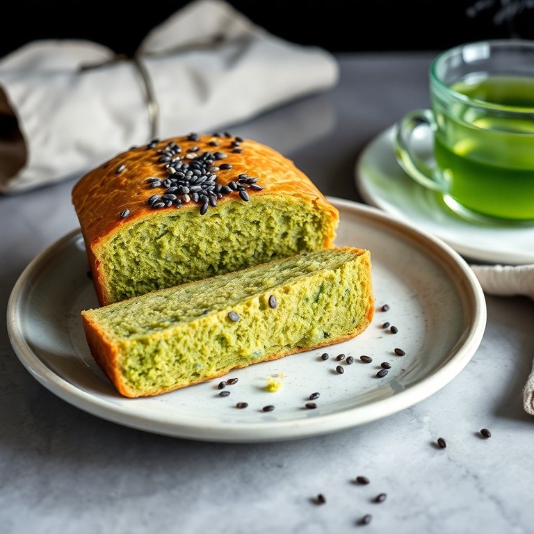 Gâteau au Thé Vert Matcha et Sésame Noir