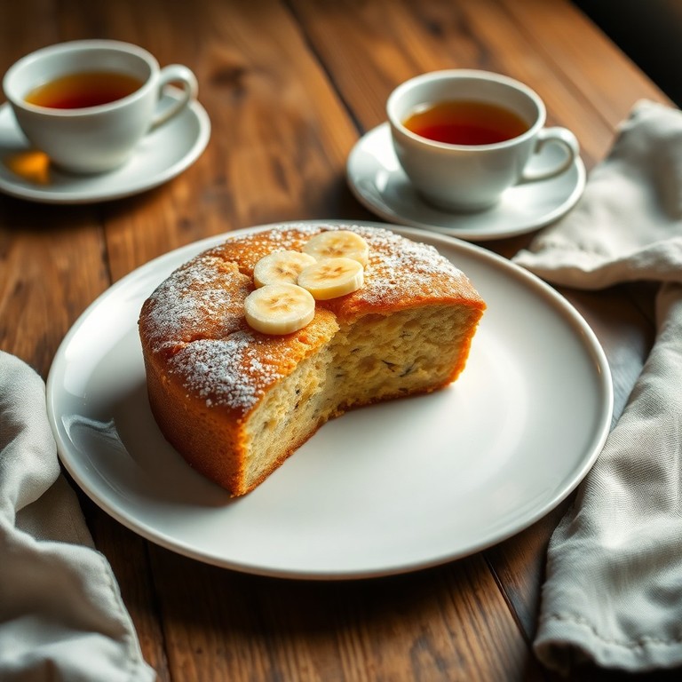 Bolo de Banana Sem Ovo e Leite