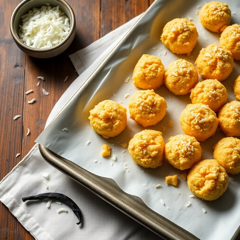 Crumble coco-vanille en bouchée