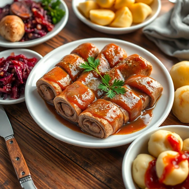 Traditionelle deutsche Rinderrouladen