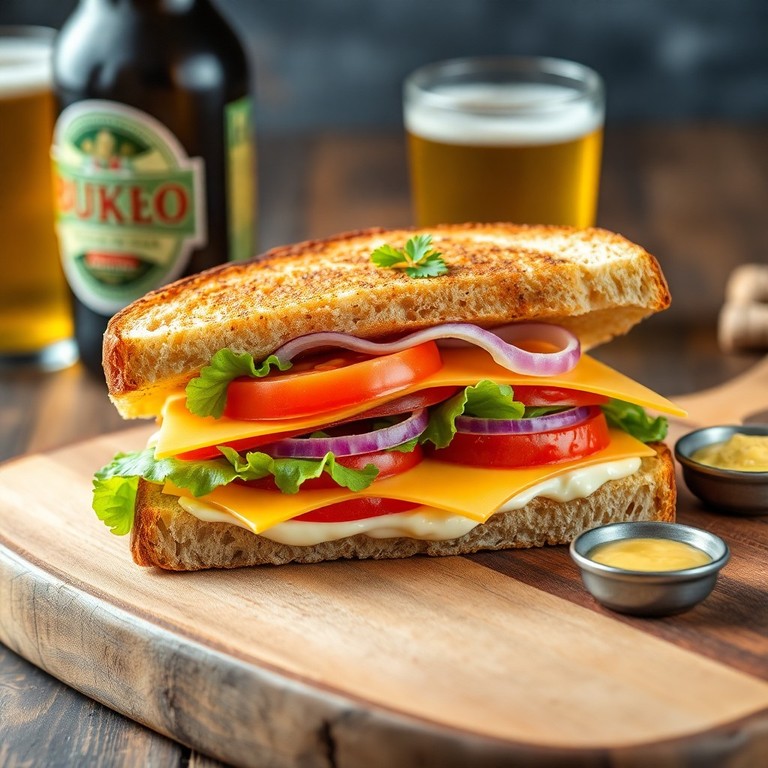 Deftiges Sandwich mit Buko Frischkäse und Senf - Mr. Cook