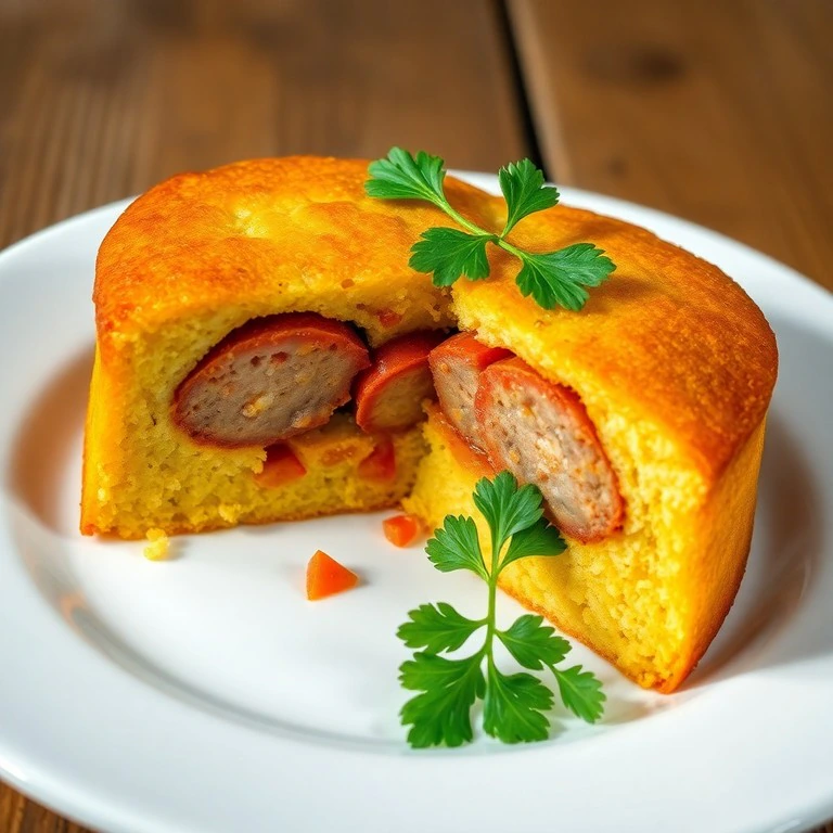 Bolo de Fubá com Recheio de Salsicha - Mr. Cook
