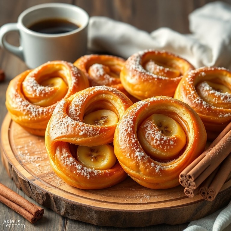 Banana Cinnamon Danish Swirls