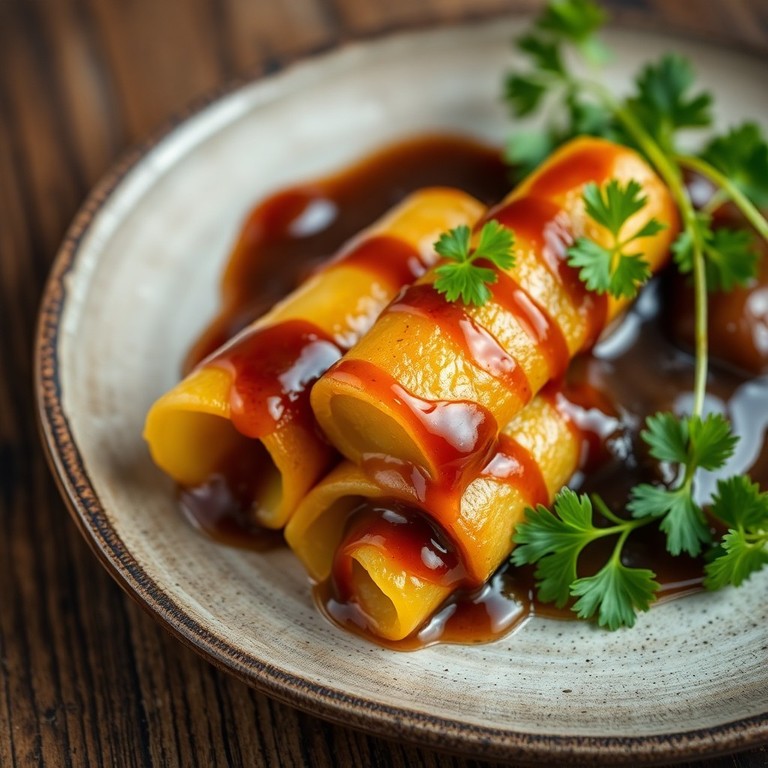 Papa Fondant Cilíndrica con Demi Glace