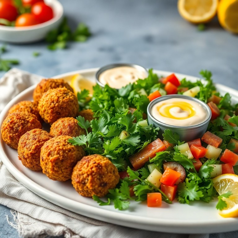 Vegane Falafel mit Petersiliensalat