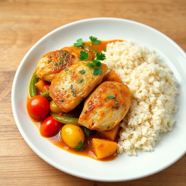 Poulet à la Provençale avec Riz Parfumé
