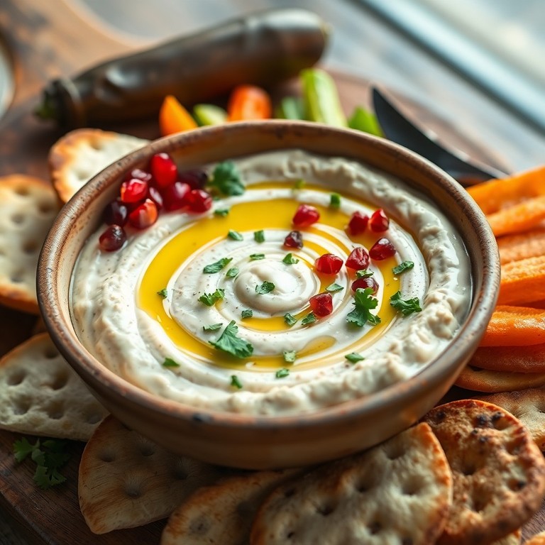 Geräuchertes Auberginen-Tahini-Dip (Baba Ganoush)