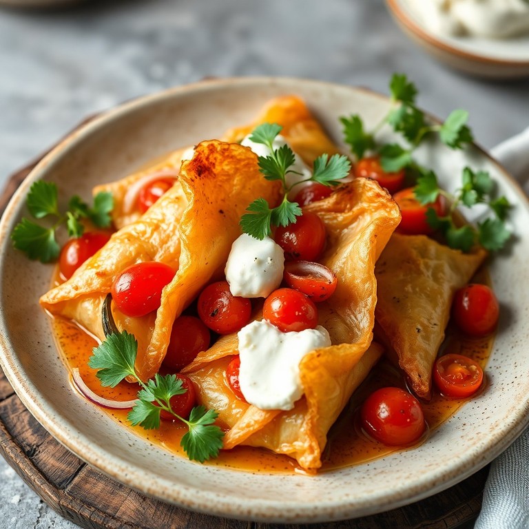 Crispy Vegan Filo Parcels with Roasted Zucchini and Dairy-Free 'Goat Cheese'