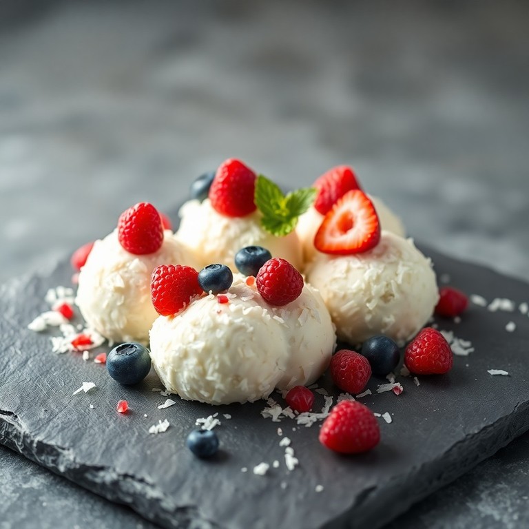 Skyr-Bällchen mit Beerenmix