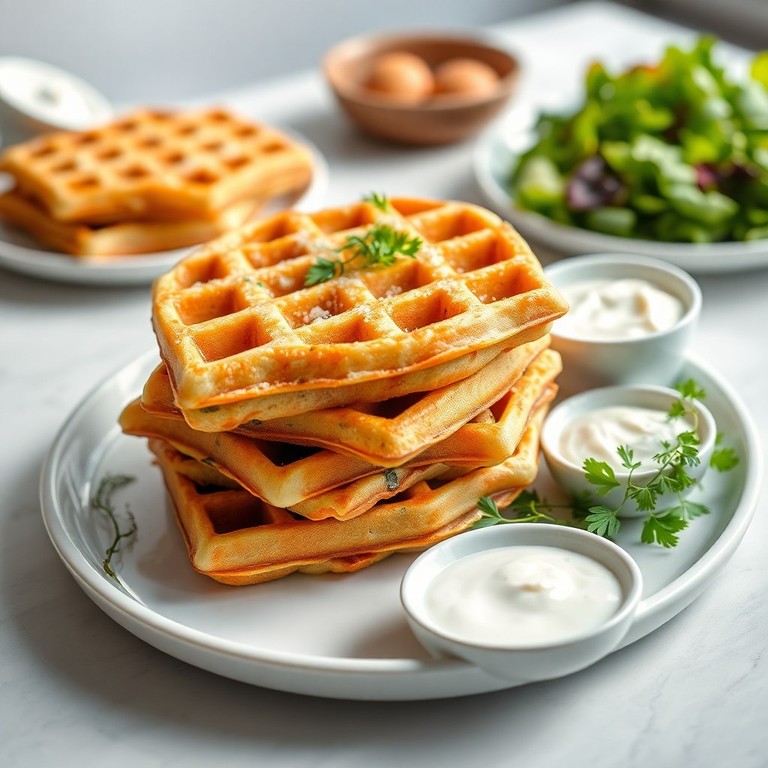 Gaufres au Parmesan et Herbes Aromatiques