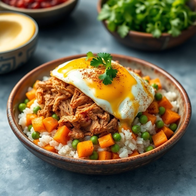 Bowl de Frango, Ovo e Queijo ao Estilo Mexicano