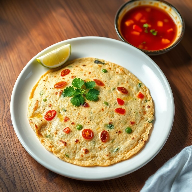 Tortilla de Calabacitas y Chile en Consomé