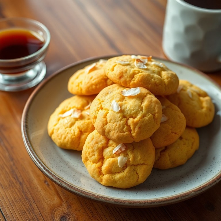 Cookies de Fubá e Coco ao Estilo Brasileiro