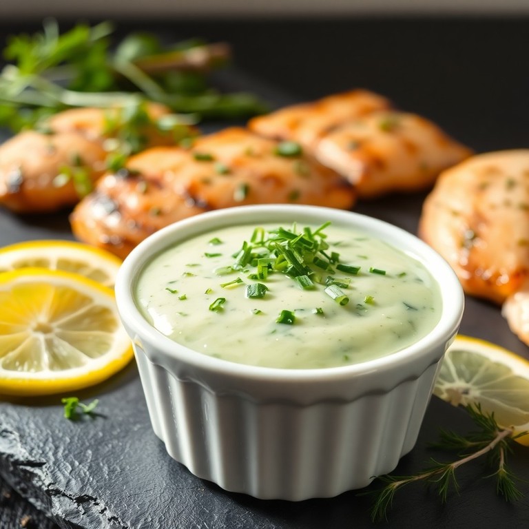 Sauce Crémeuse aux Herbes et Ail