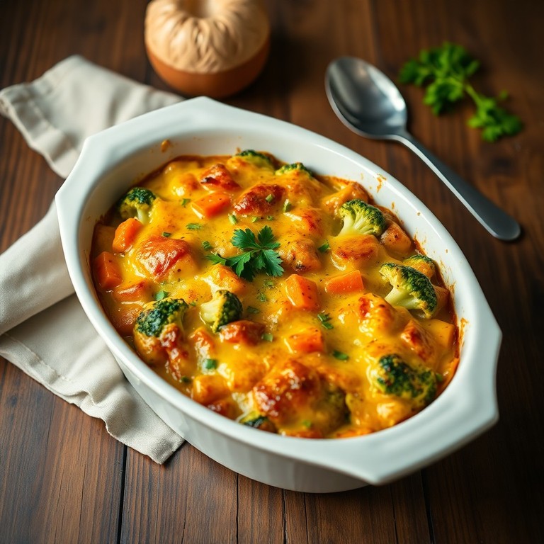 Vegetarischer Zucchini-Brokkoli-Auflauf