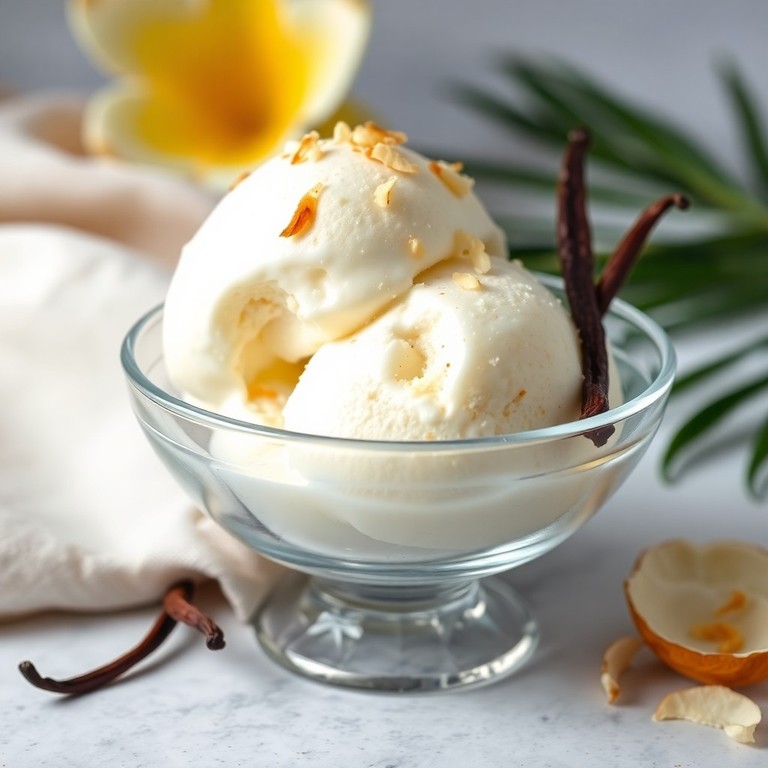 Gelato alla Vaniglia e Latte di Cocco Low Carb