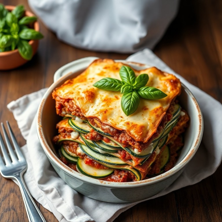 Lasagnes de courgettes et bœuf à faible IG en version sans lactose