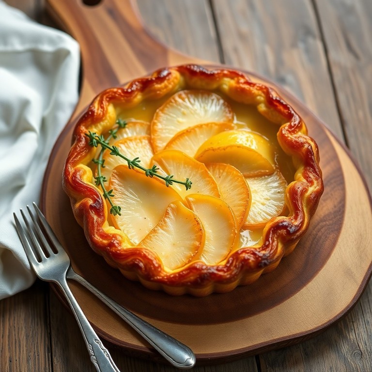 Päron- och ostpaj i fransk stil