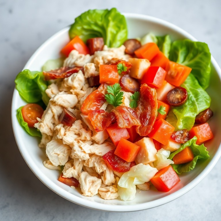 Salada Tropical de Frango com Bacon e Tomate