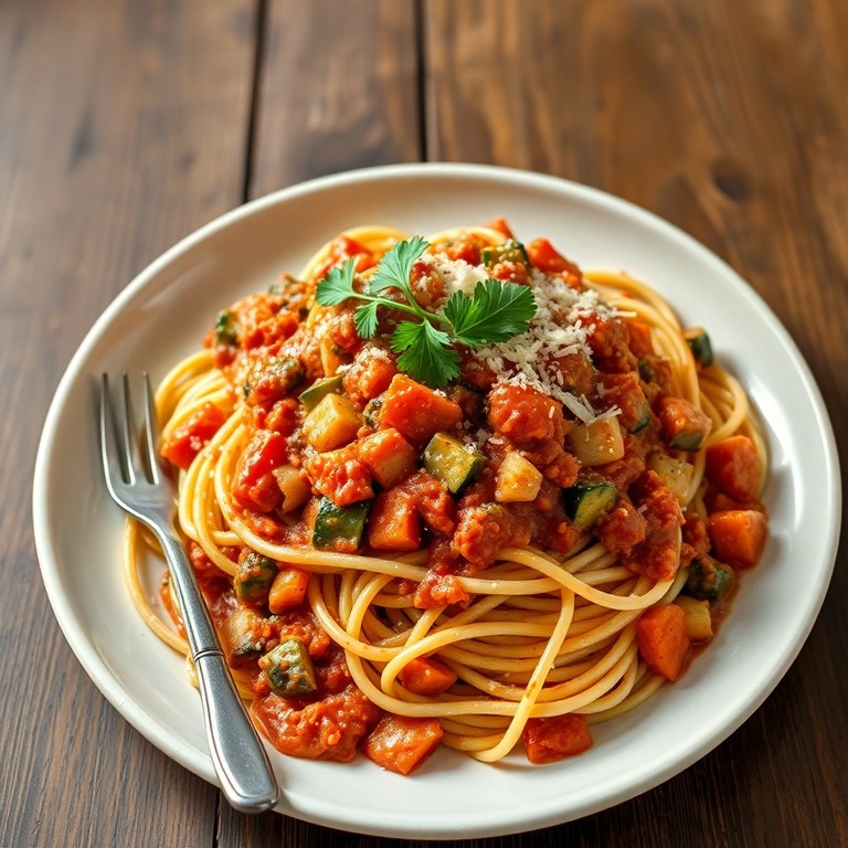 Groenterijke Spaghetti Bolognese