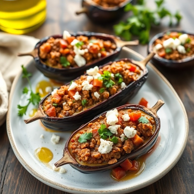 Berenjenas rellenas a la mediterránea