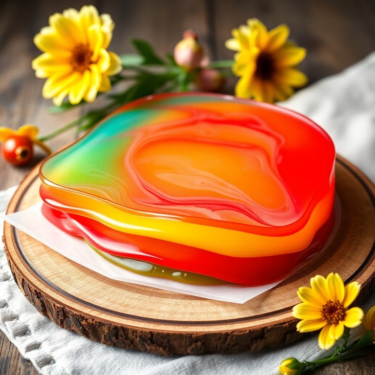 Papel Comestible de Gelatina Colorida y Aromática