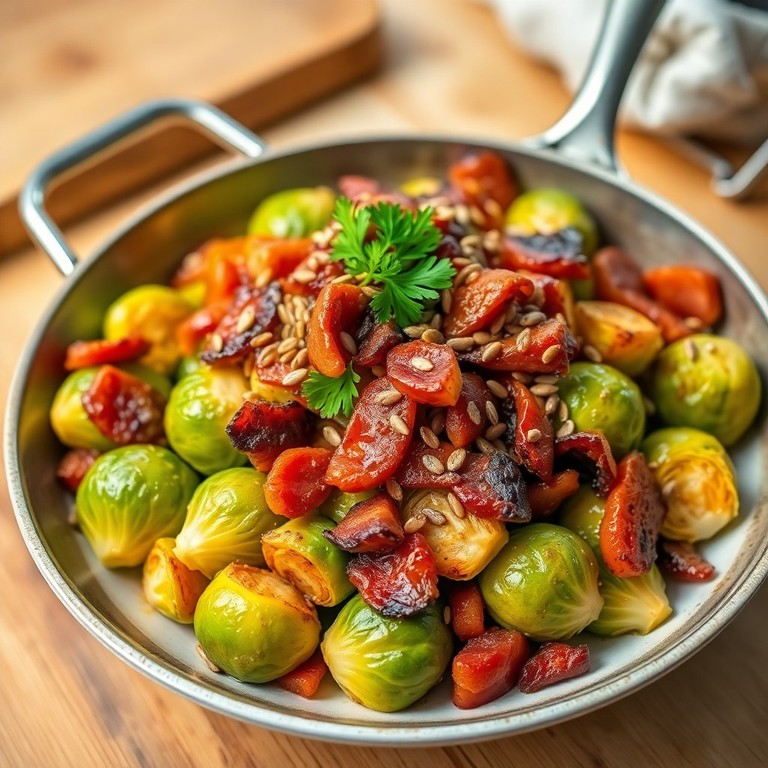 Keto-Rosenkohl-Pfanne mit Kernbutter (258 kcal)