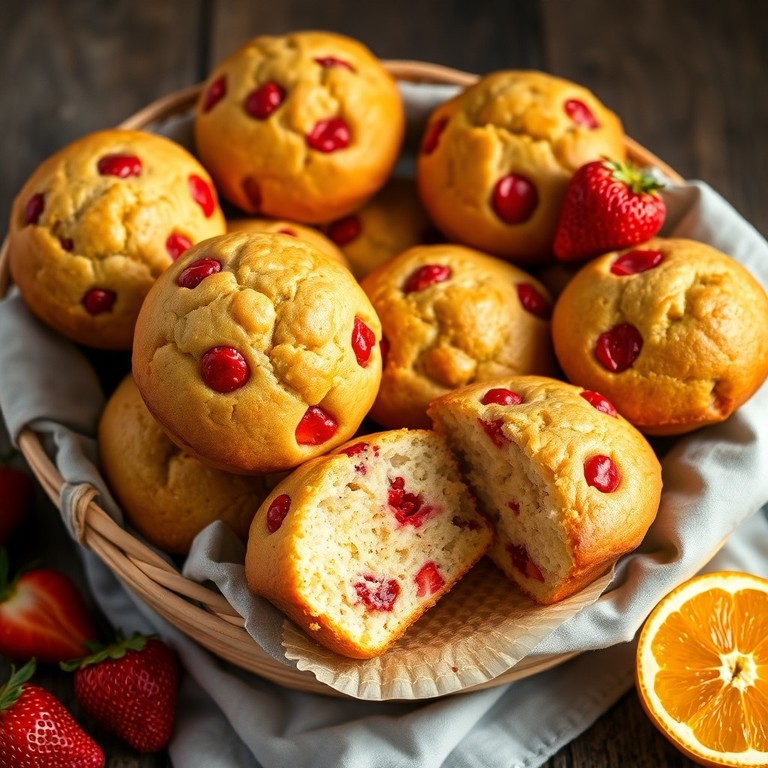 Fresh Strawberry Orange Muffins