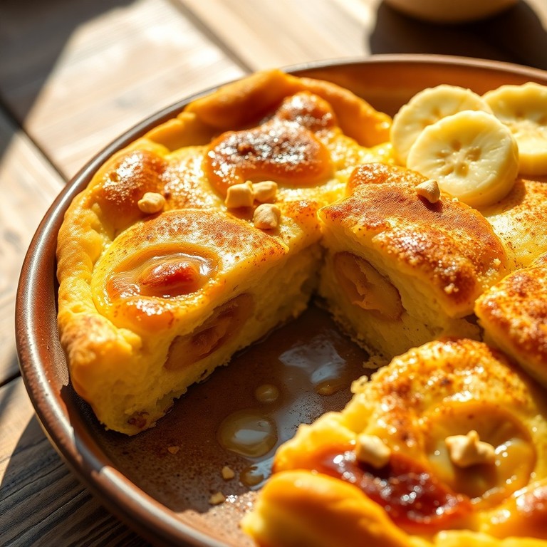 Frittata de Ovo, Banana e Canela com Whey de Paçoca