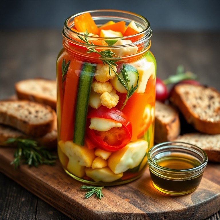 Antipasto di Verdure in Salamoia e Olio Extra Vergine