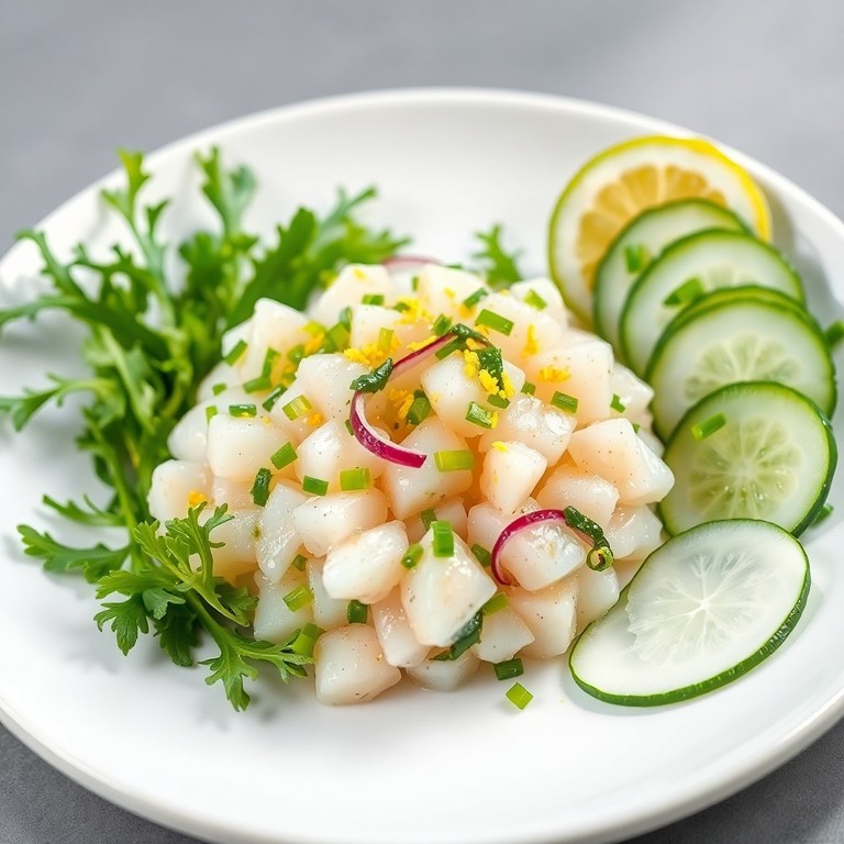 Tártaro de Peixe Branco com Toque de Gengibre e Limão