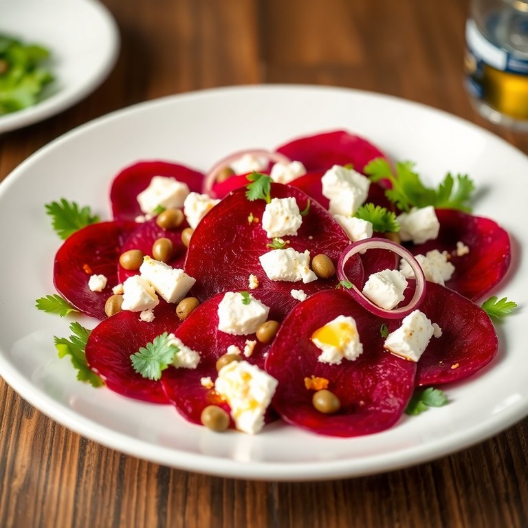 Frisse Bietencarpaccio met Kappertjes en Feta