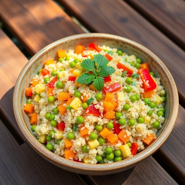 Salade de Quinoa aux Légumes Croquants et Vinaigrette au Citron
