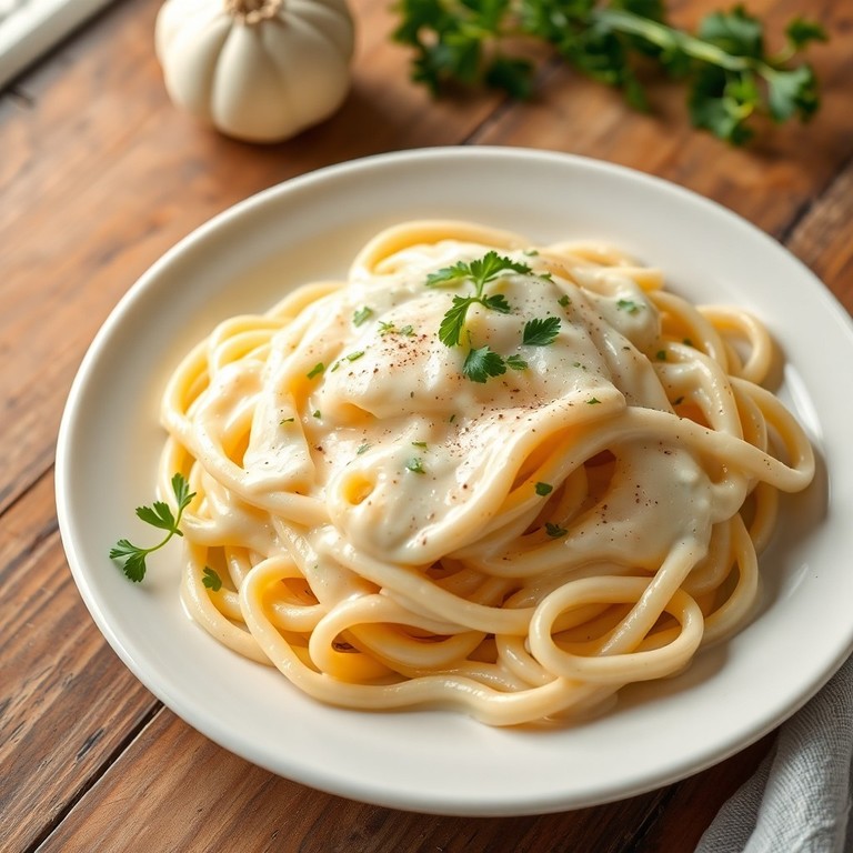 Klassische italienische Pasta Alfredo