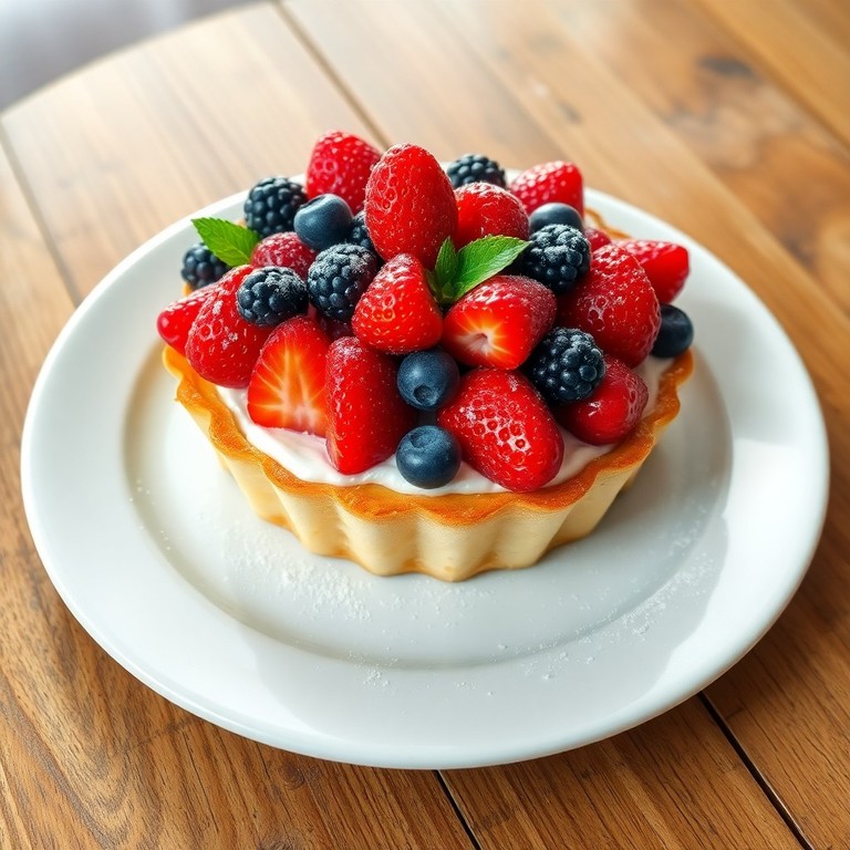 Tarte de Frutas Vermelhas com Massa Crocante