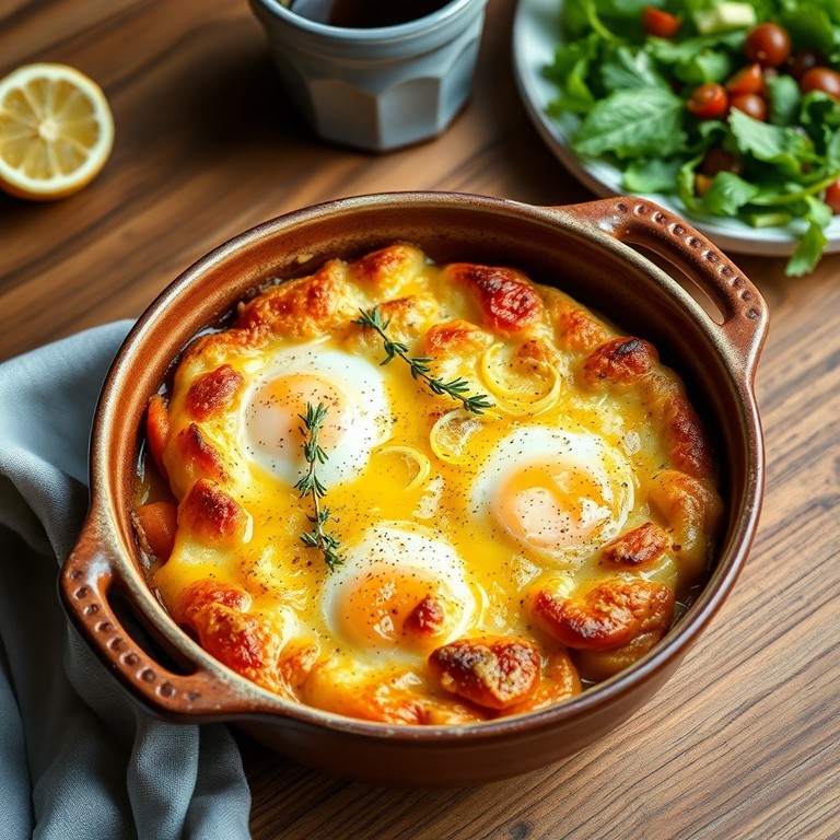 Zitroniges Ei-Kartoffel-Gratin