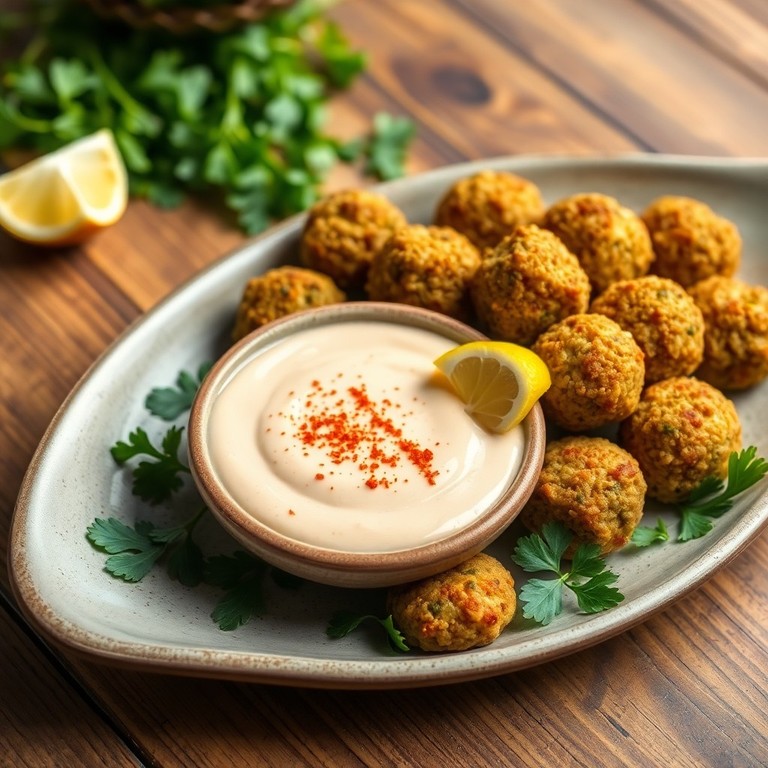 Quinoa-Falafel mit Tahini-Dip