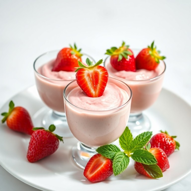 Mousse de Morango com Gelatina