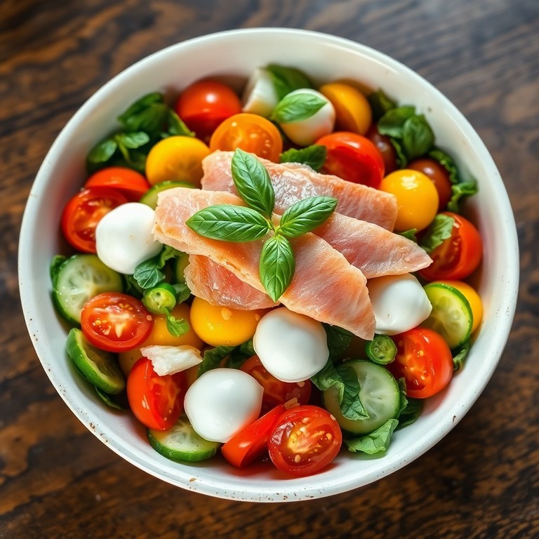 Salade d'Été Méditerranéenne à la Mozzarella et Tomates Cerises