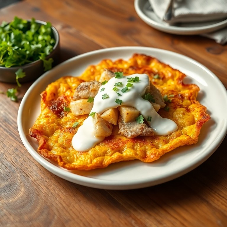 Fritada de Tapioca com Sardinha e Creme de Leite