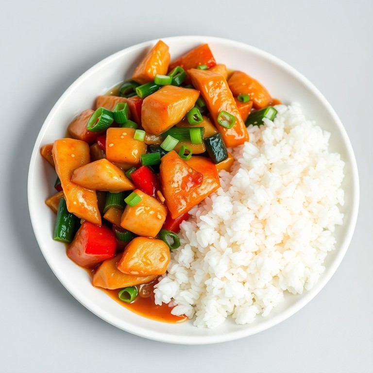 Aziatische kipfilet roerbak met rijst en groenten