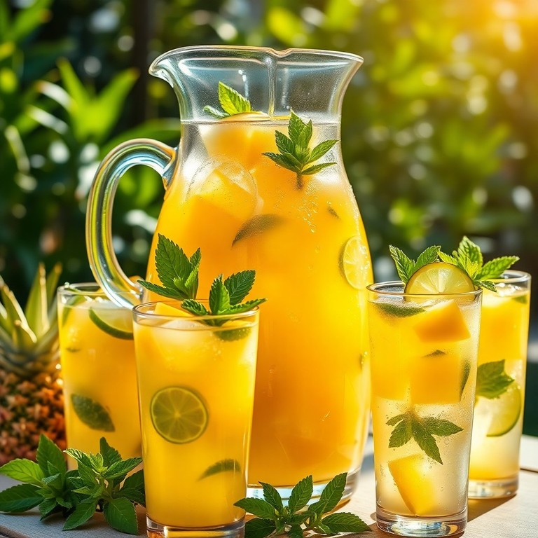 Tropical Fruit Punch Mojito Pitcher